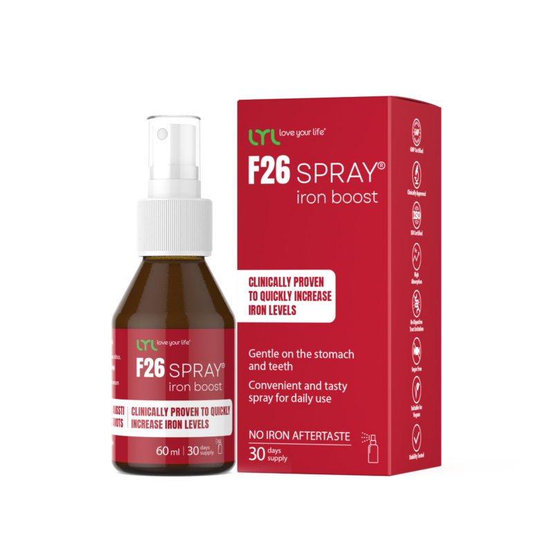 F26 SPRAY®️ iron boost mikronizētas dzelzs avots – LYL